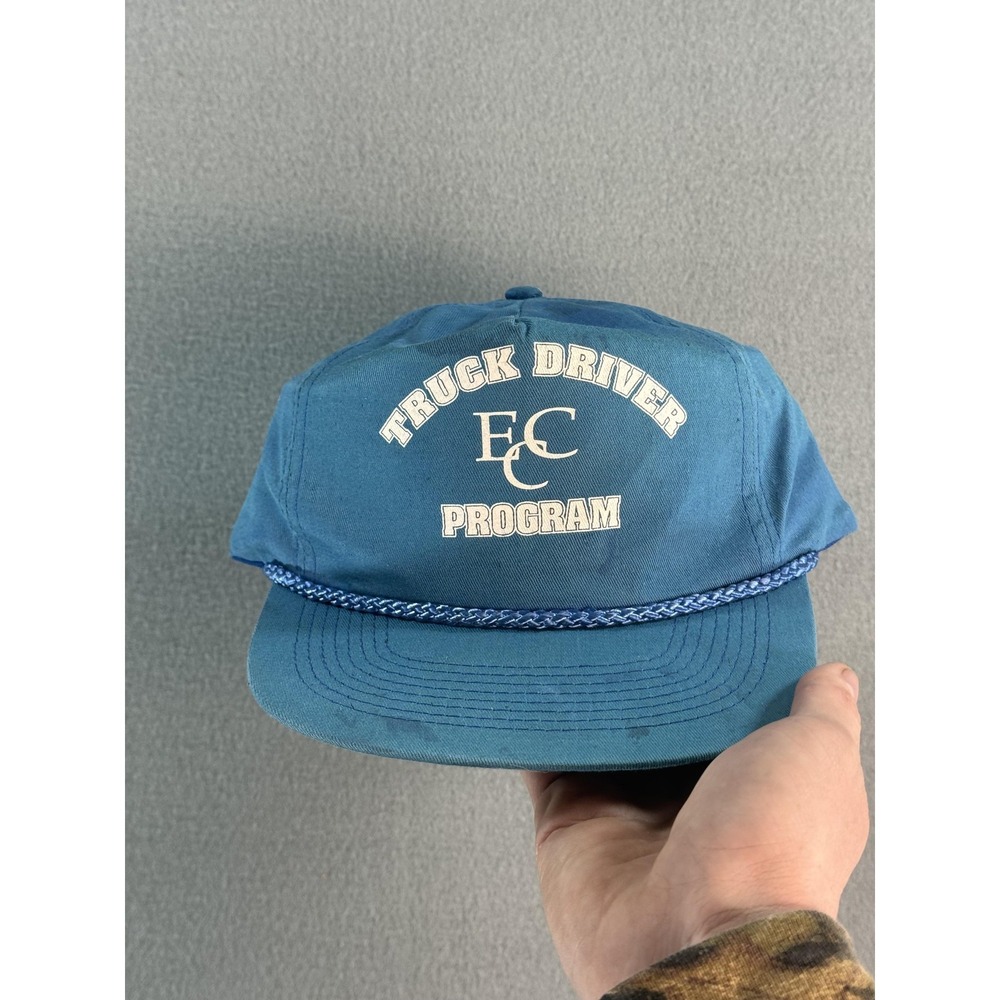 Vintage Truck Driver Program T.I. Hat Cap Snap Back‎ Mens One Size Blue Rope